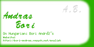 andras bori business card